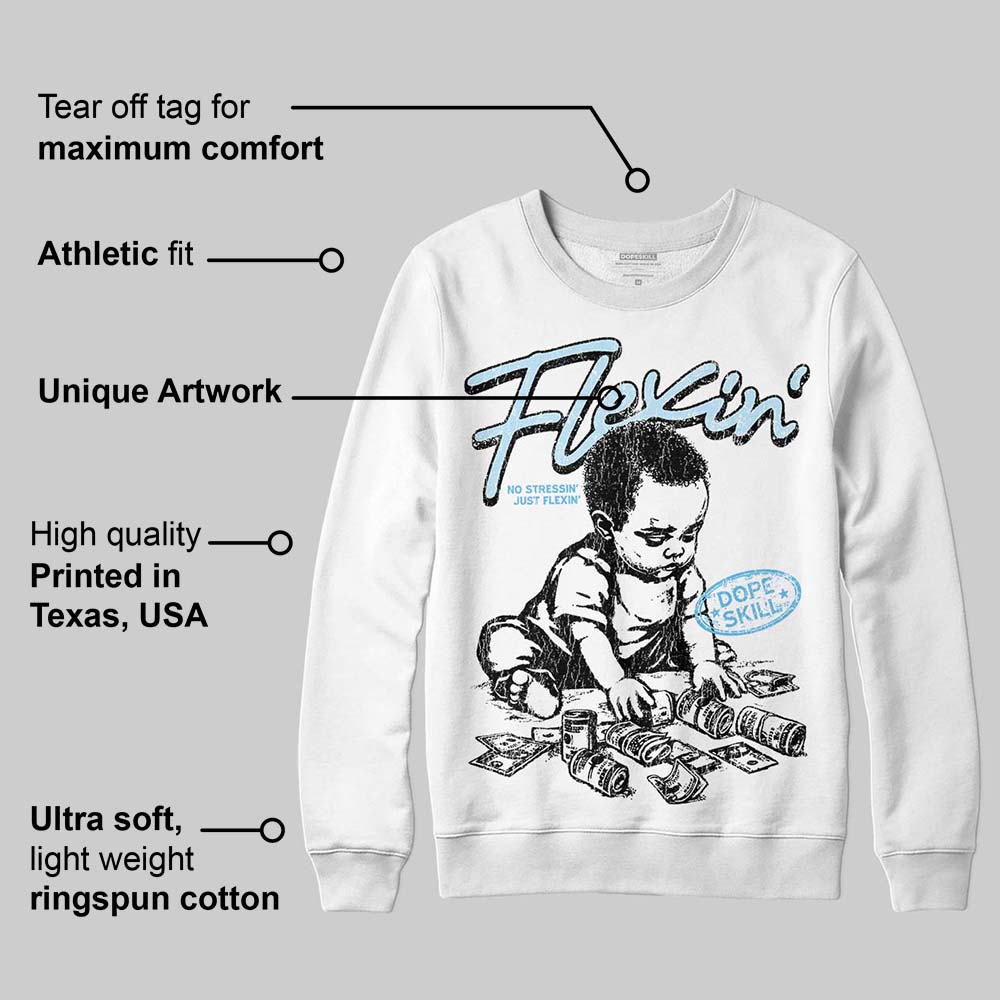 Legend Blue 11s DopeSkill Sweatshirt Flexin' Graphic