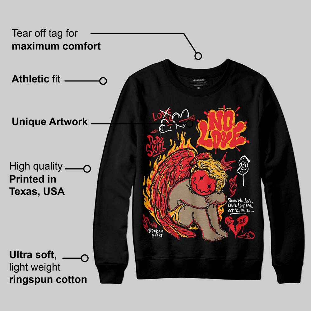 Red Collection DopeSkill Sweatshirt No Love Graphic