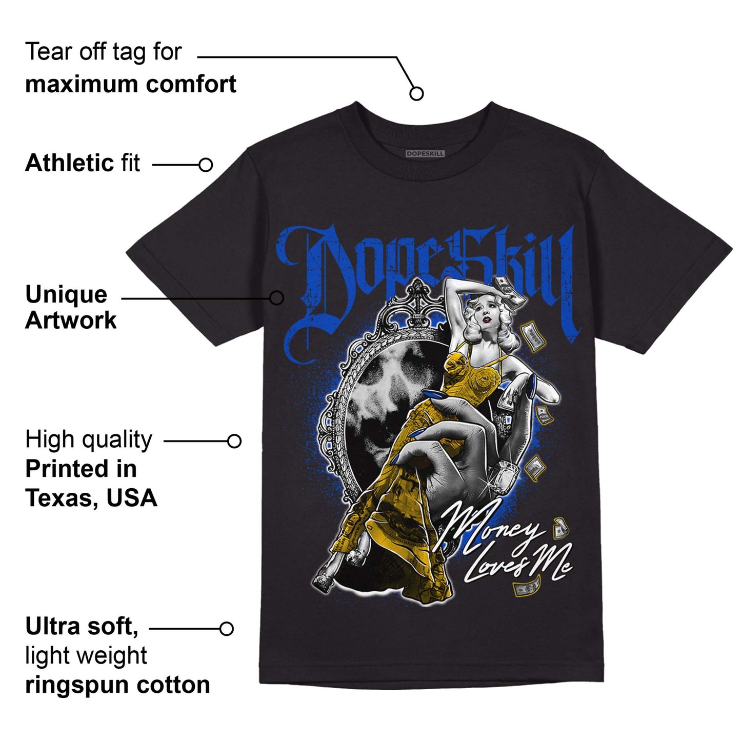 Laney 14s DopeSkill T-Shirt Money Loves Me Graphic