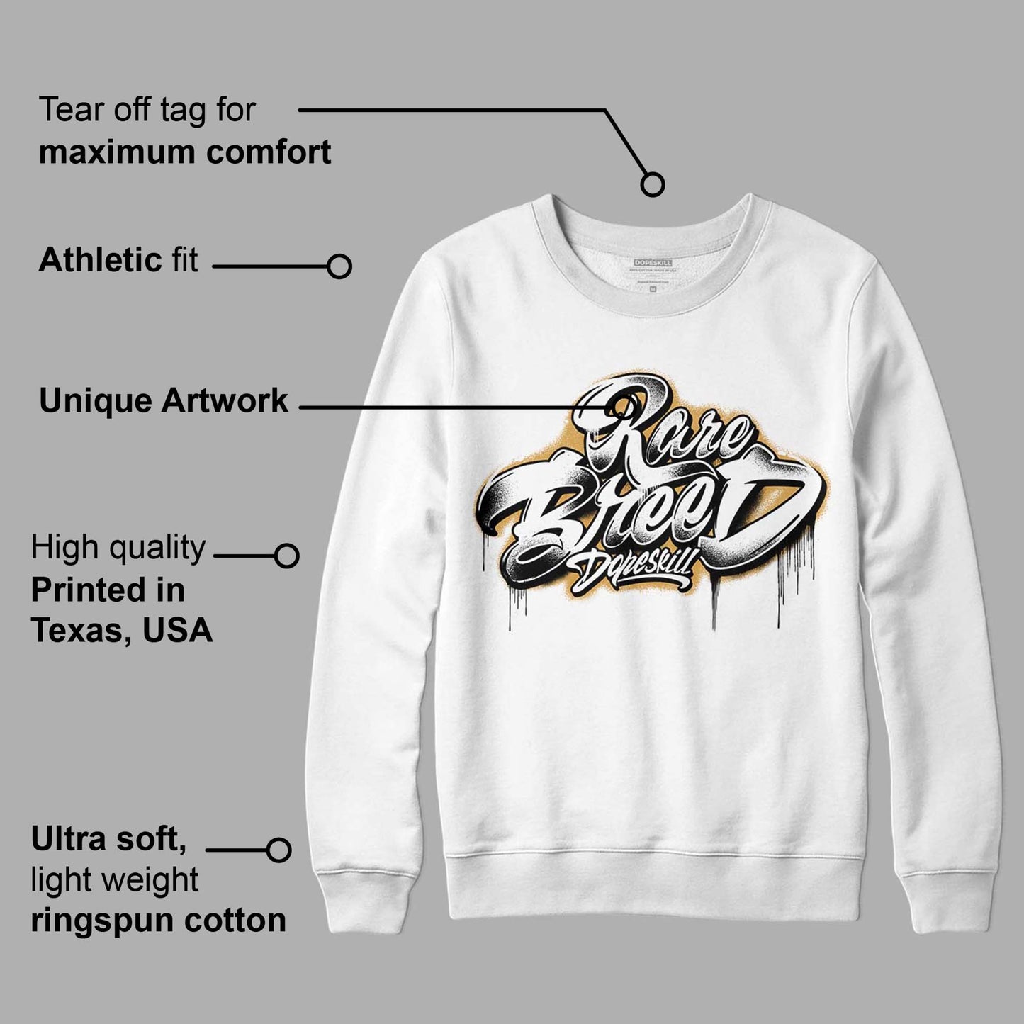 Gratitude 11s DopeSkill Sweatshirt Rare Breed Type Graphic