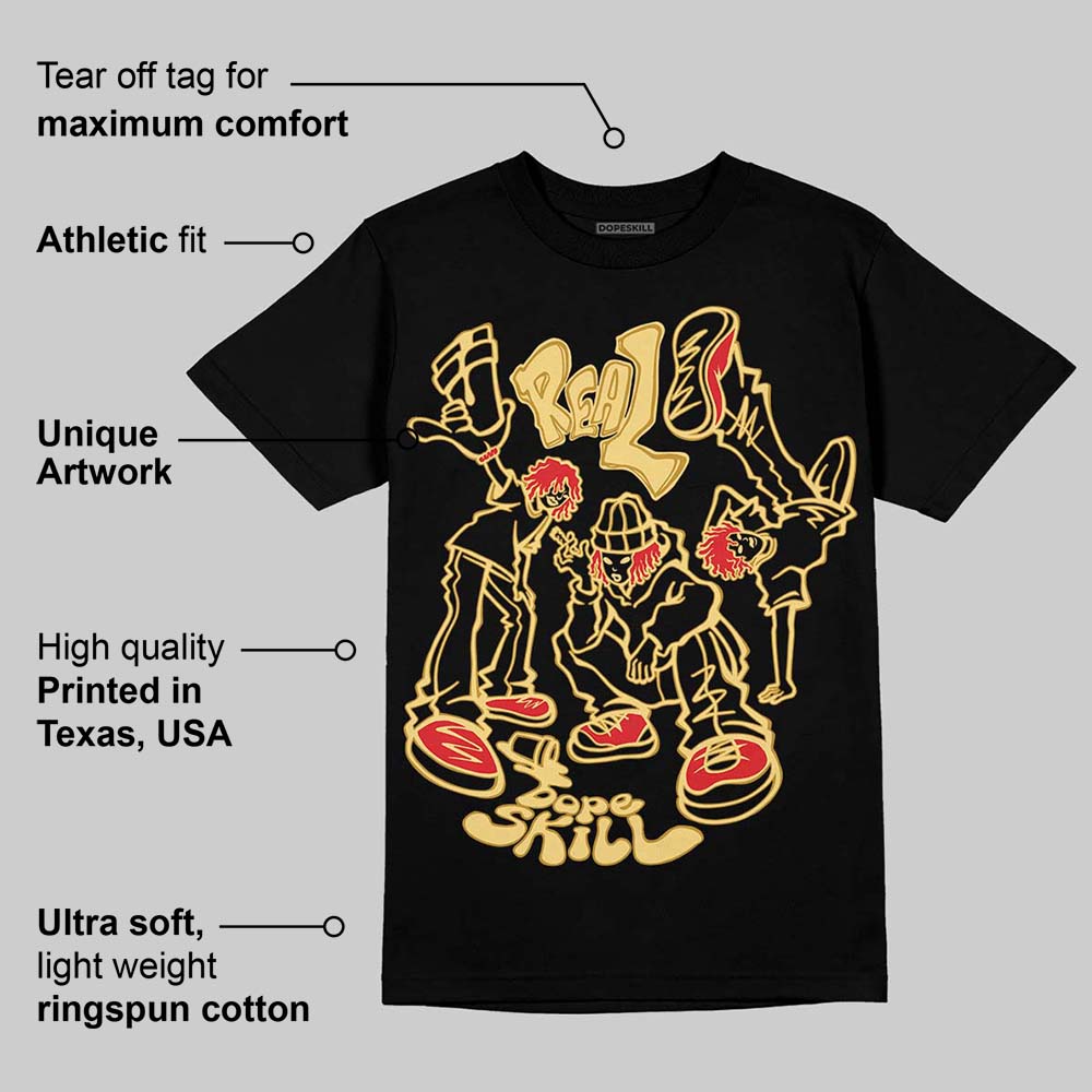 Quai 54 x Tour Yellow Black 1s DopeSkill T-Shirt Real Y2K Players Graphic
