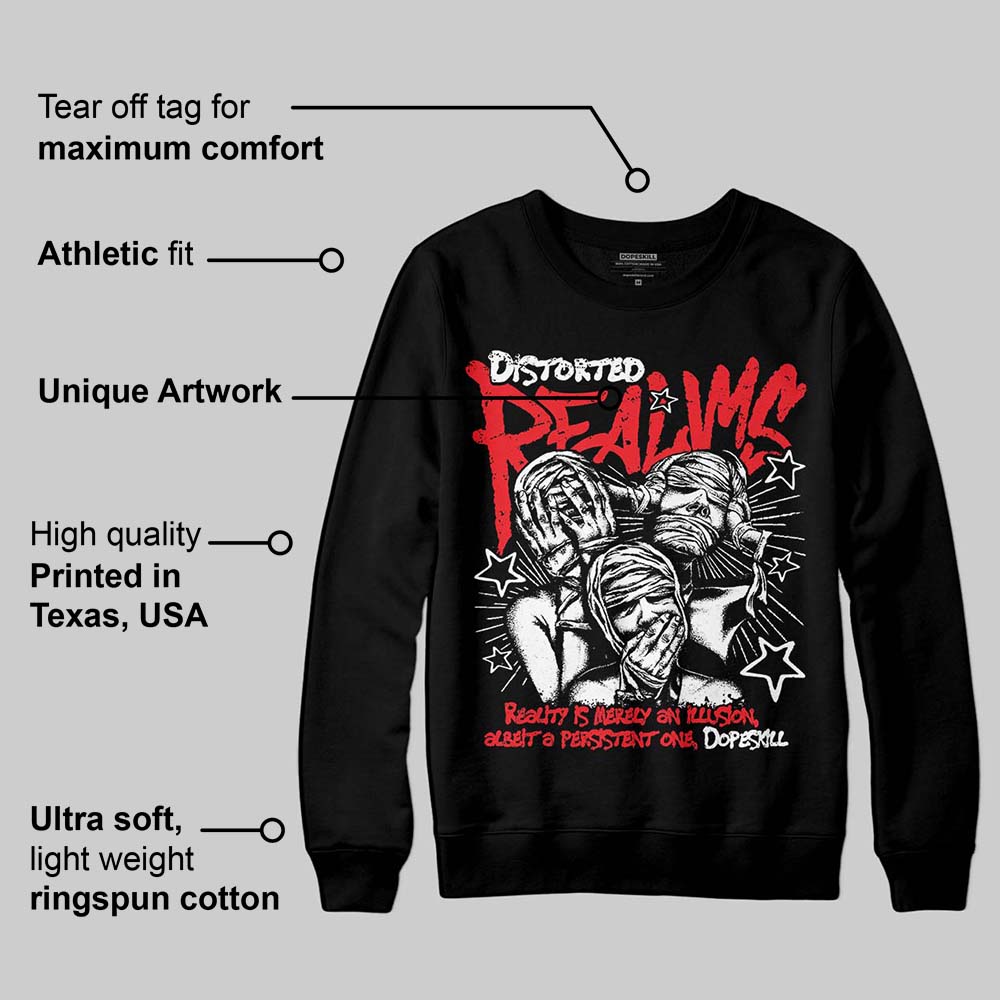Red Collection DopeSkill Sweatshirt Distorted Realms Graphic
