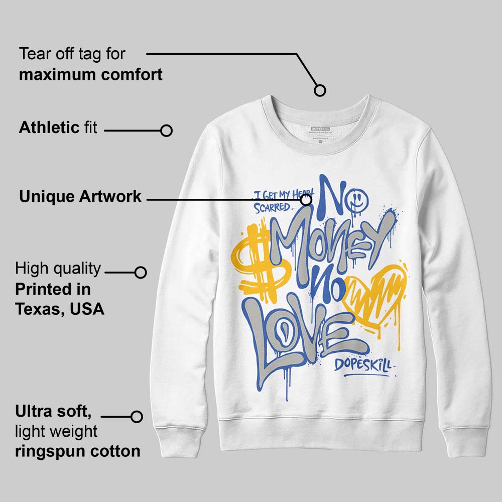 Lucky Shorts 3s DopeSkill Sweatshirt No Money No Love Typo Graphic