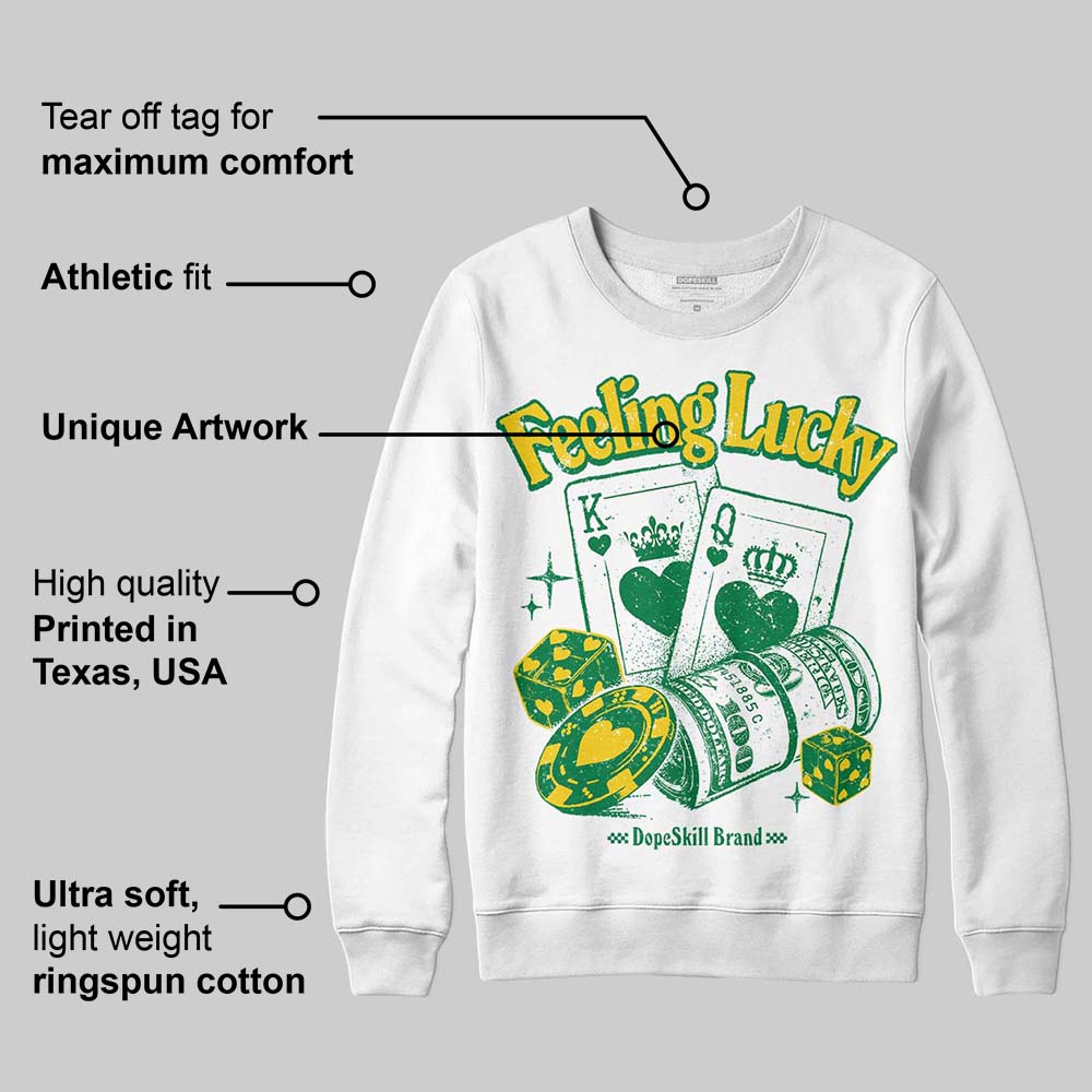 Green Collection DopeSkill Sweatshirt Feeling Lucky Graphic