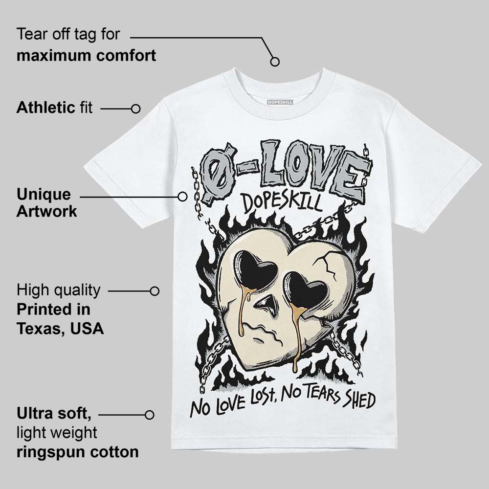 Reverse Metallic 5s DopeSkill T-Shirt Crying Heart Graphic