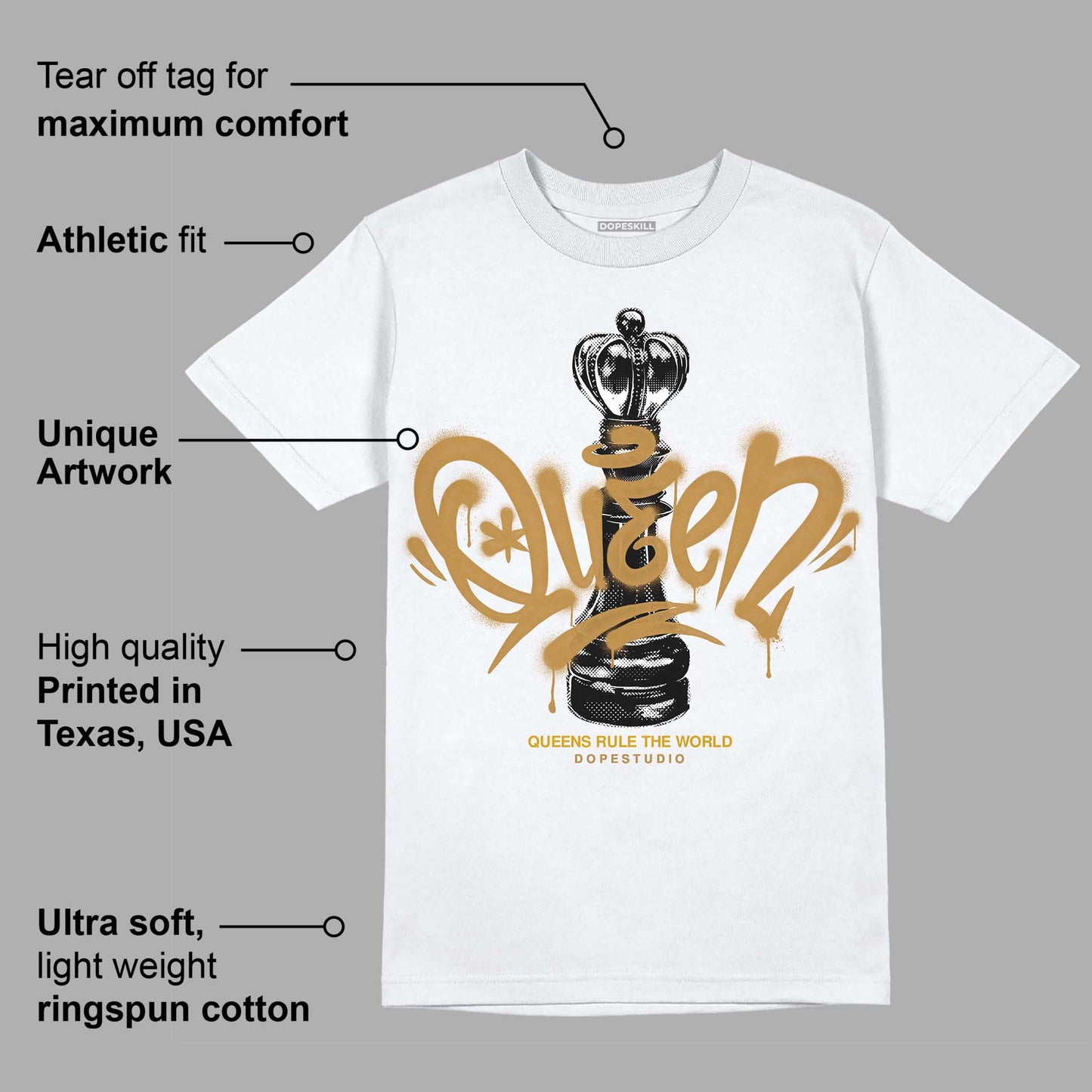 Wheat 13s DopeSkill T-Shirt Queen Chess Graphic