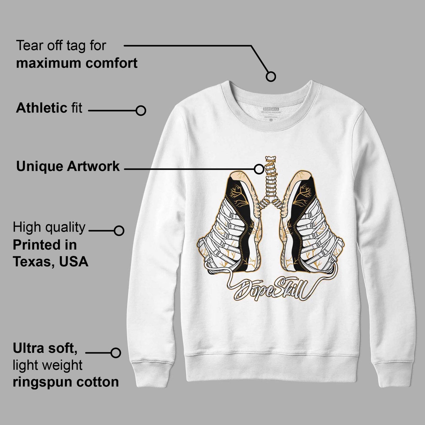 Gratitude 11s DopeSkill Sweatshirt Breathe Graphic
