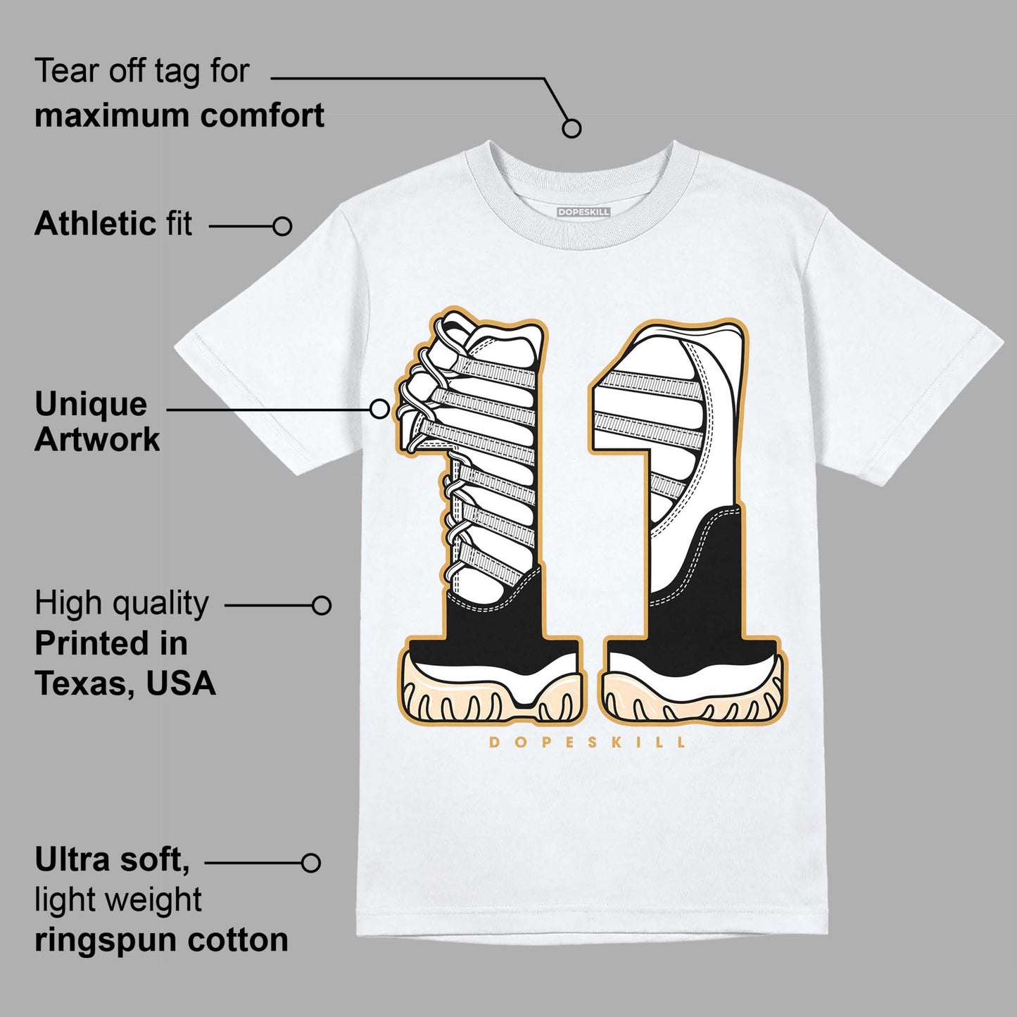 Gratitude 11s DopeSkill T-Shirt No.11 Graphic