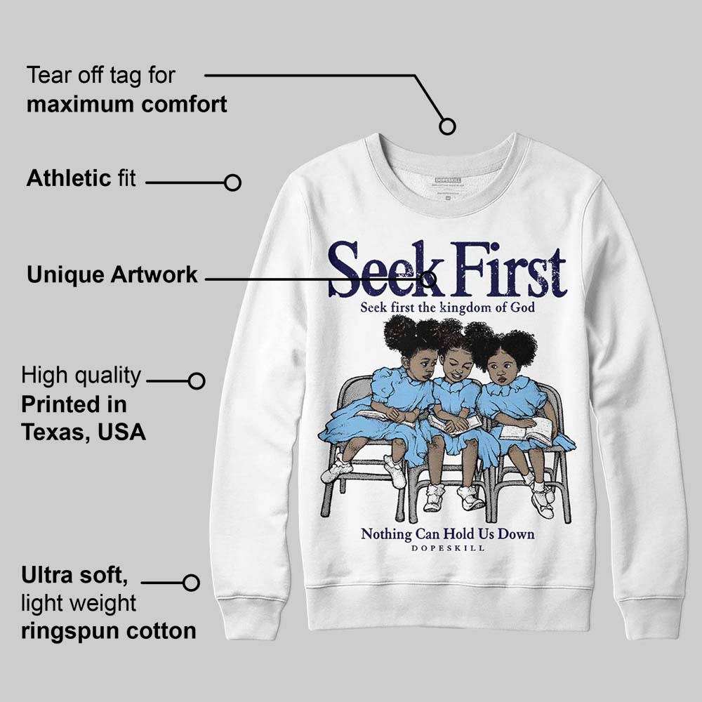 University Blue Collection DopeSkill Sweatshirt New Seek First Graphic