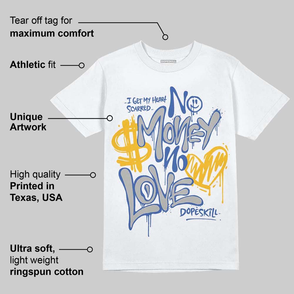 Lucky Shorts 3s DopeSkill T-Shirt No Money No Love Typo Graphic