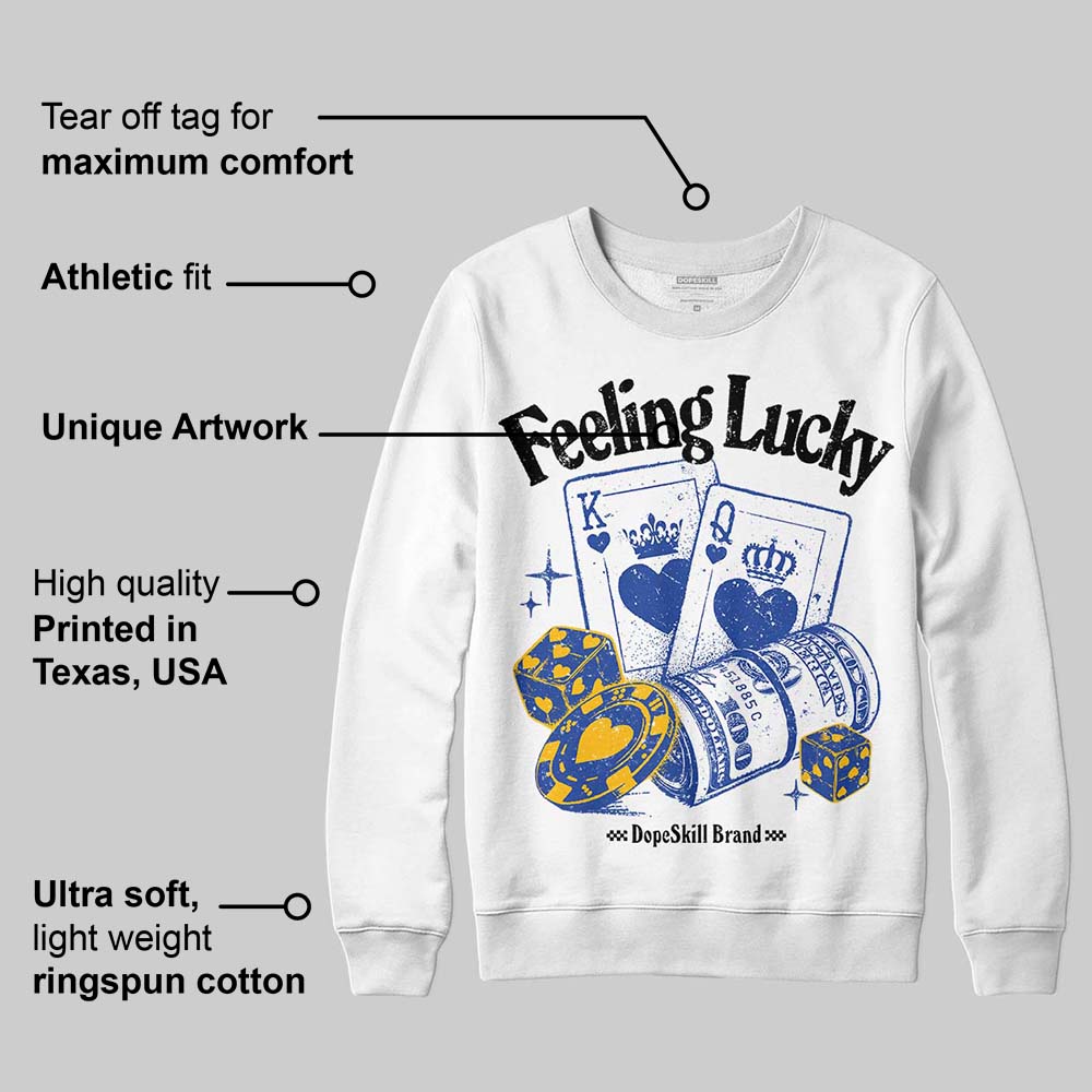 Royal Blue Collection DopeSkill Sweatshirt Feeling Lucky Graphic