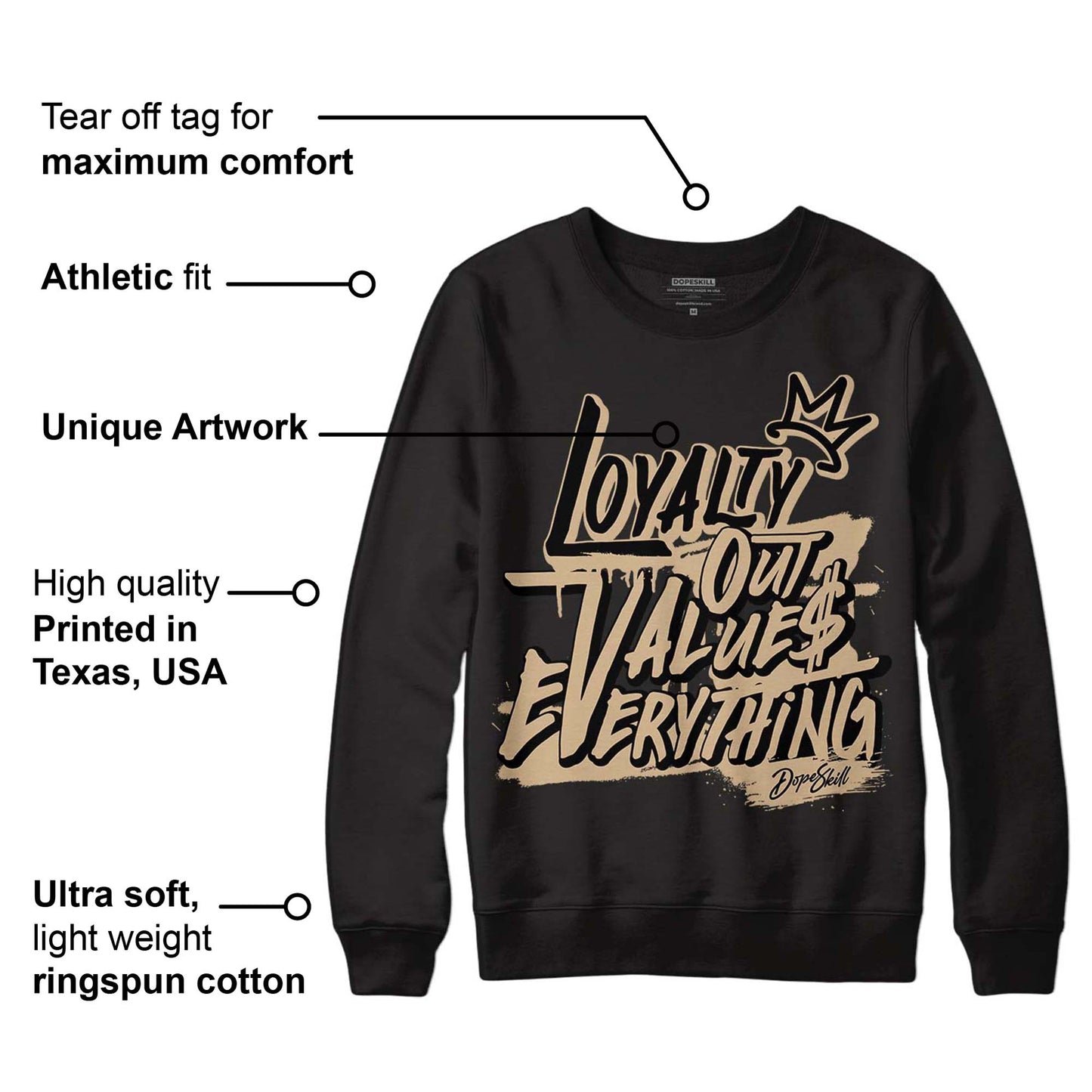 TAN Collection DopeSkill Sweatshirt LOVE Graphic