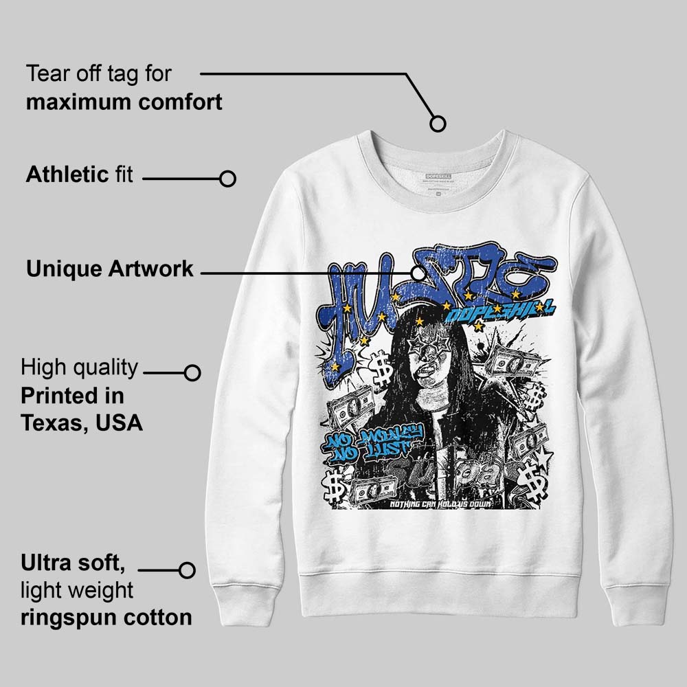 Royal Blue Collection DopeSkill Sweatshirt No Money No Lust Graphic