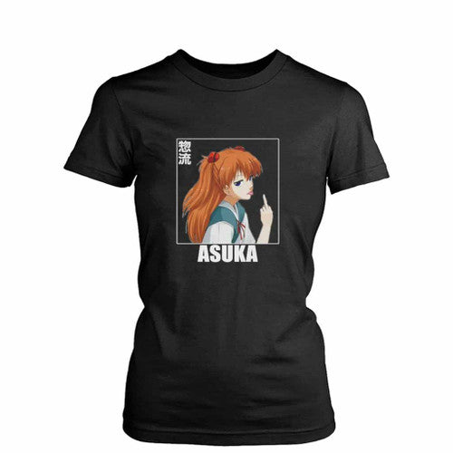 Neon Genesis Evangelion Asuka Langley Soryu Anime Love You Womens T-Shirt Tee