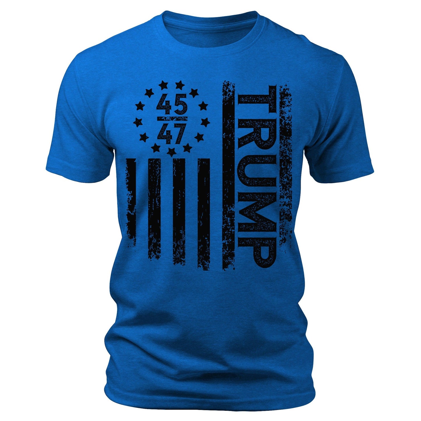 Men's US Flag Trump T-Shirt Short Sleeve Patriotic Crewneck Graphic Tees