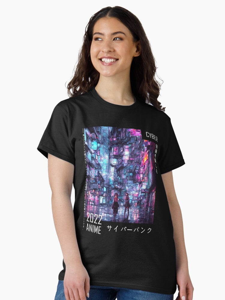 Anime Inspired Cyber Punk Graphic Tee Classic T-Shirt Style023