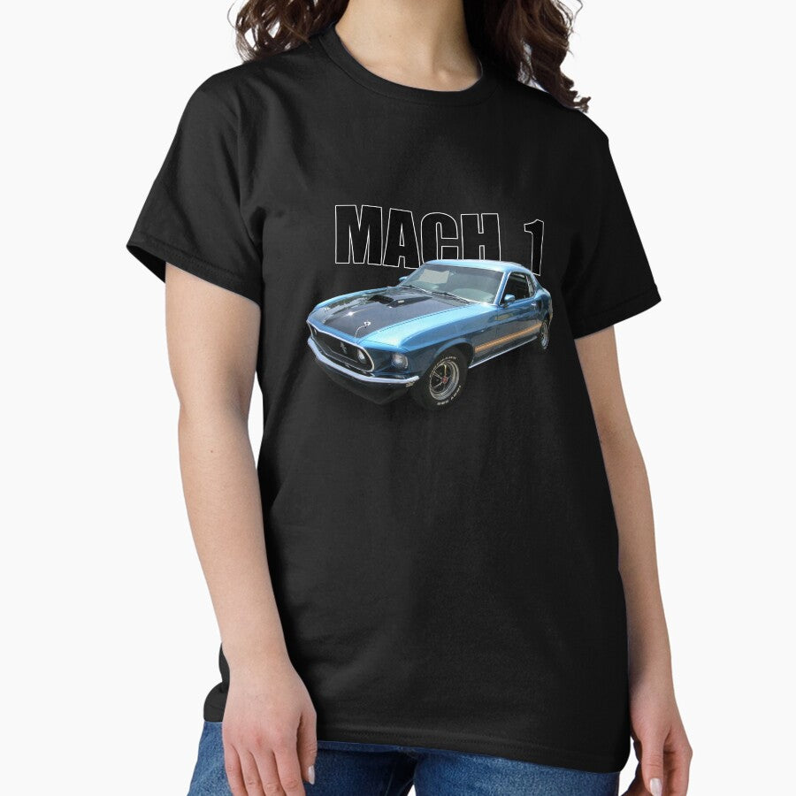1969 Ford Mustang Mach 1 Gorgeous Blue Classic T Shirt