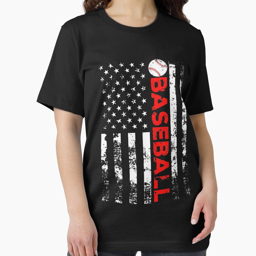 Baseball USA Flag American Flag Vintage Essential T-Shirt