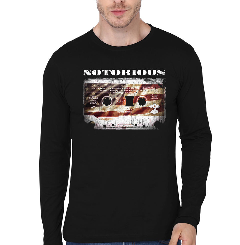Notorious Cassette Funk Black Full Sleeve T-Shirt