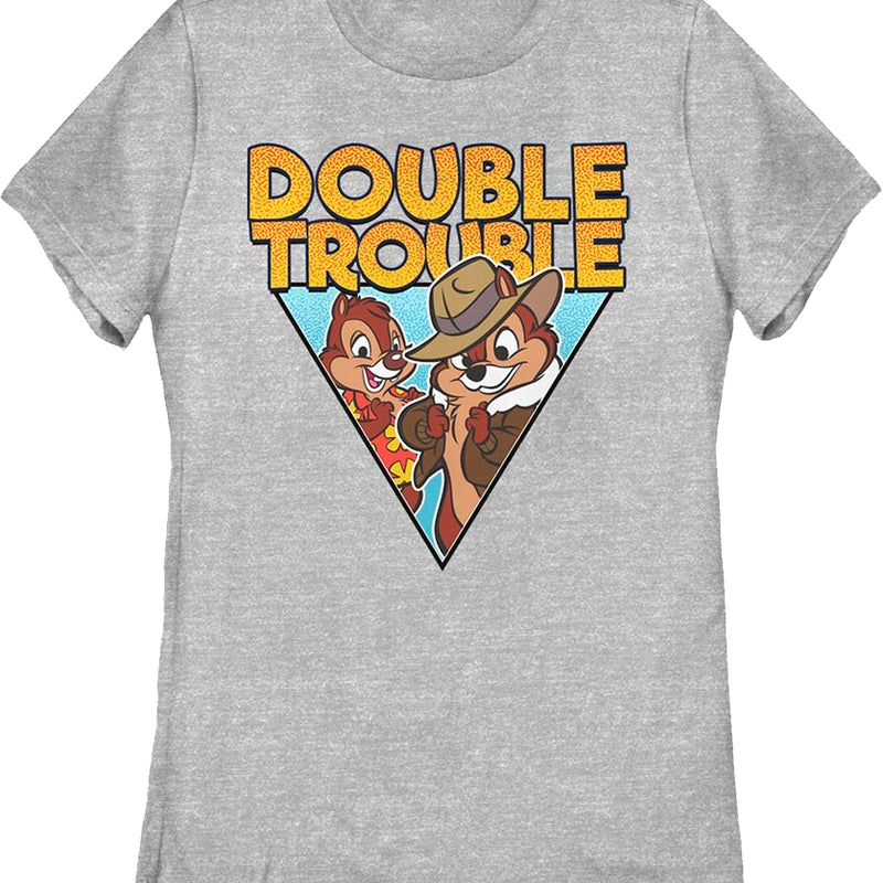 Gray Womens Double Trouble Chip 'n Dale Rescue Rangers Shirt