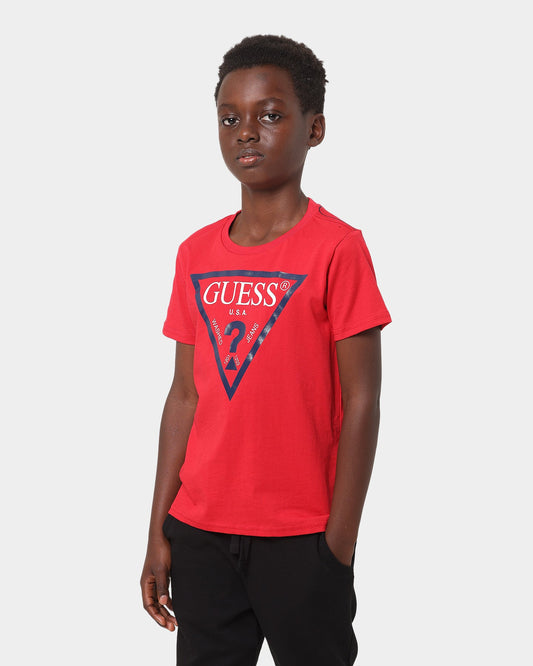 Guess Mainline Kid's Core Short Sleeve T-Shirt True Red Hot