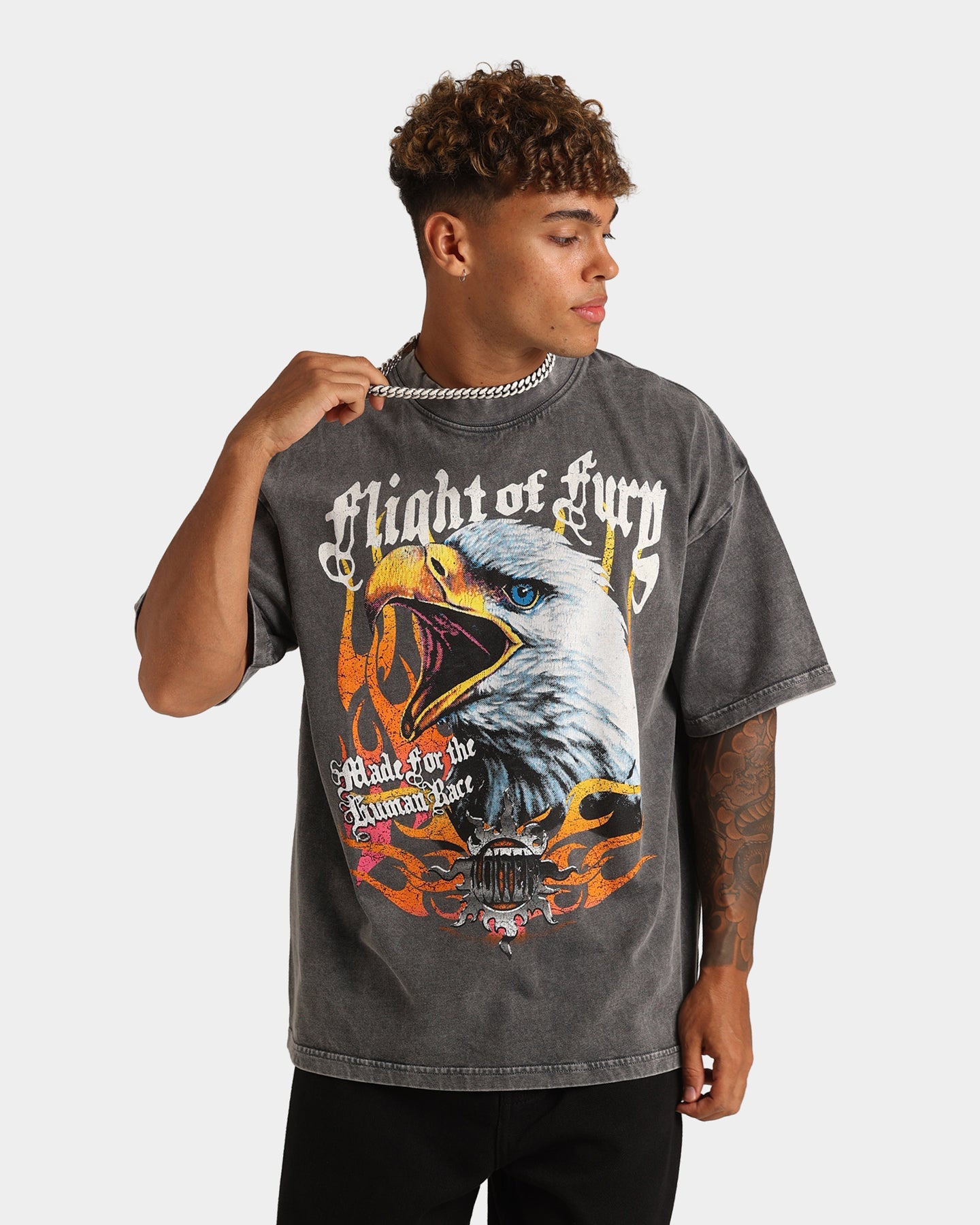 Loiter Fury Vintage T-Shirt Charcoal