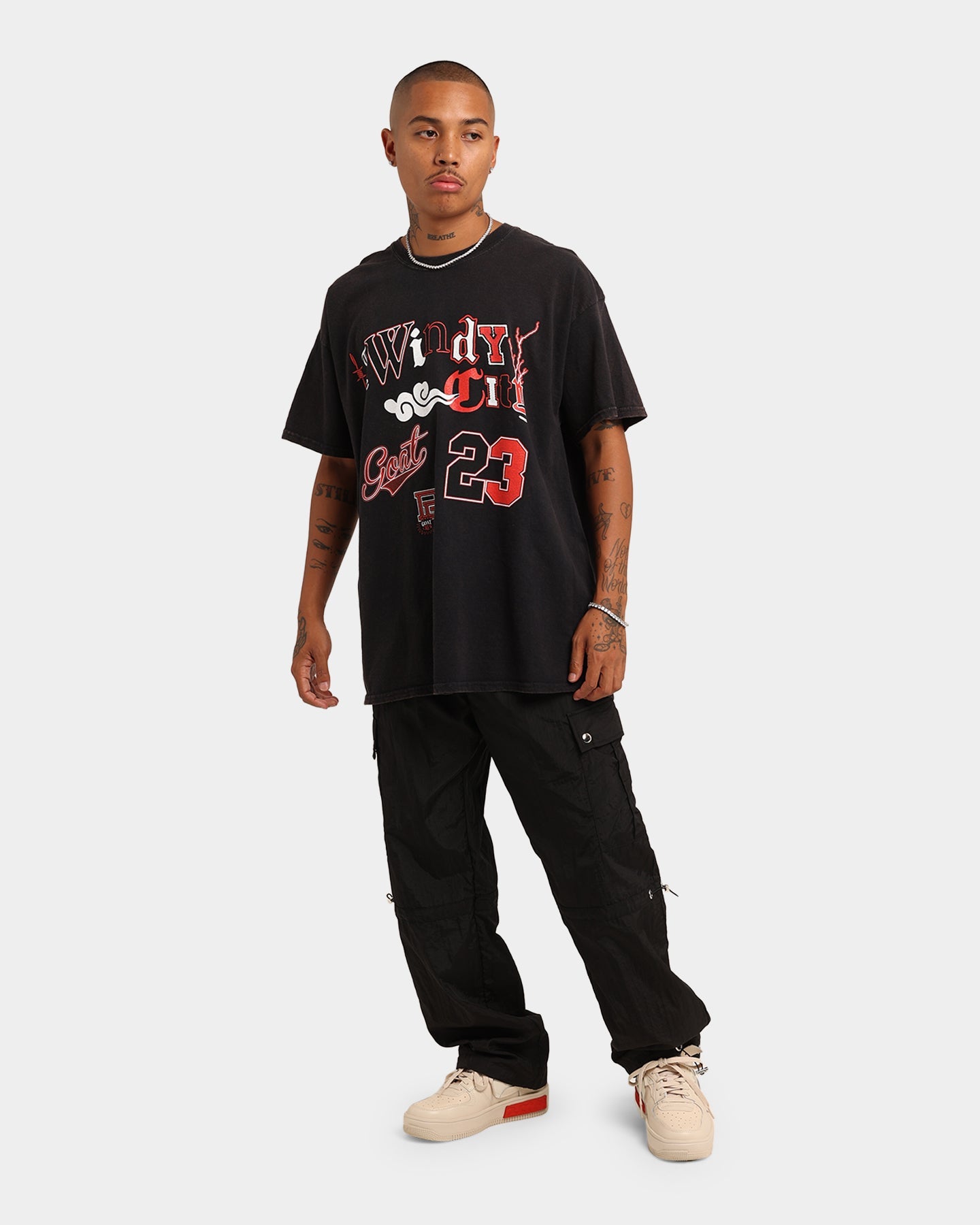 Goat Crew Windy City Vintage T-Shirt Black Wash