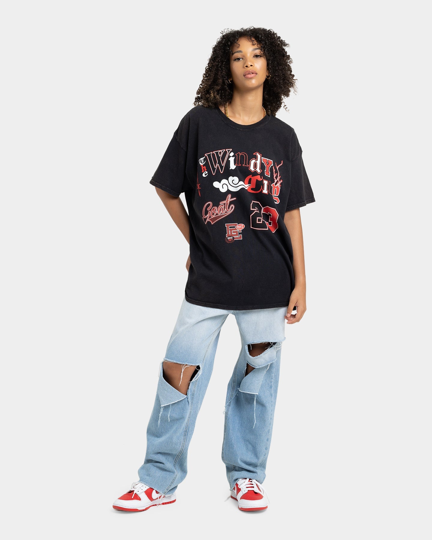 Goat Crew Windy City Vintage T-Shirt Black Wash Style001