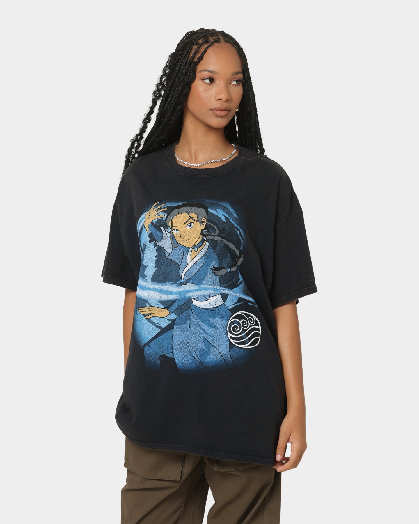 Goat Crew x Avatar: The Last Airbender Water Elements Vintage T-Shirt Black Wash Style001