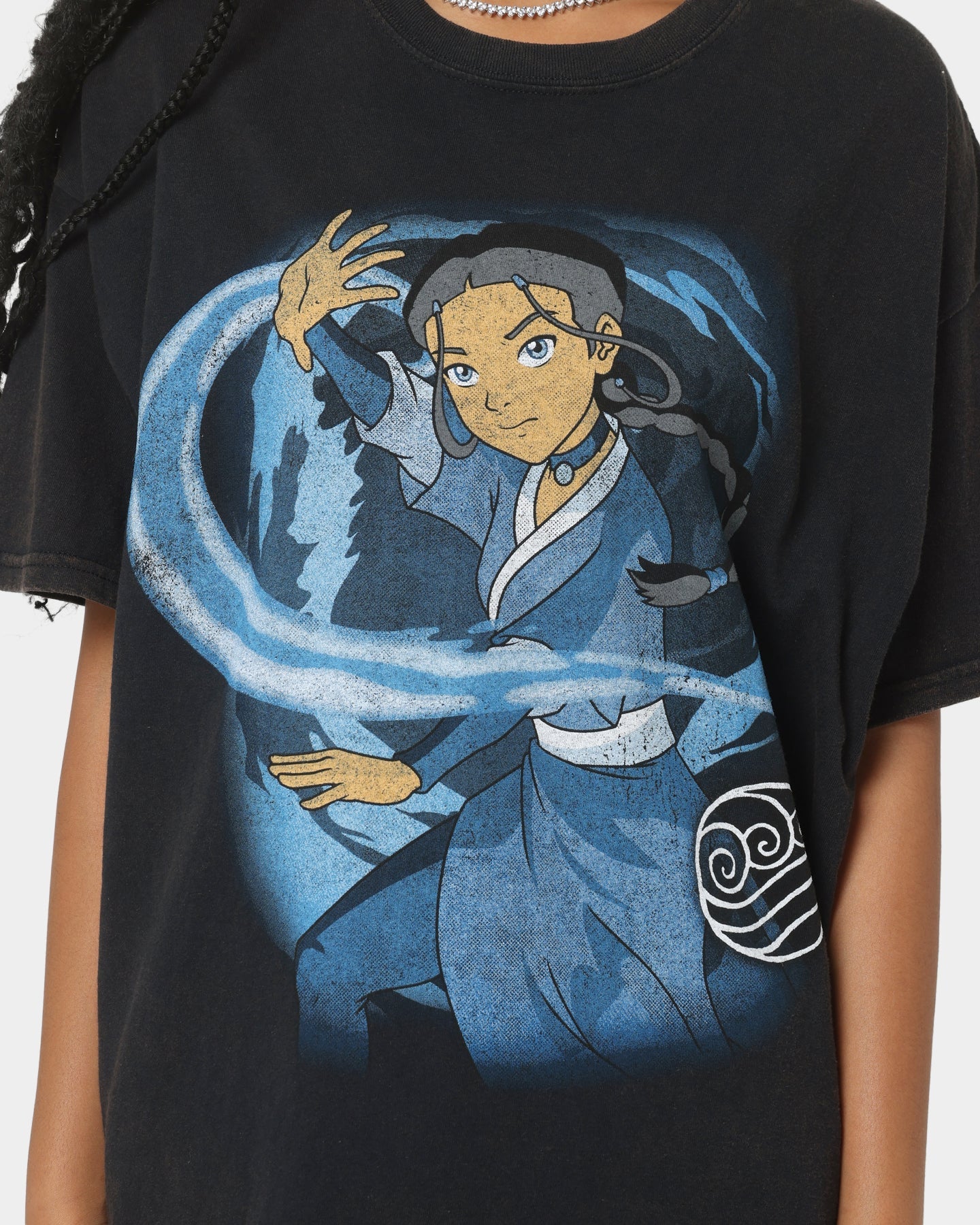 Goat Crew x Avatar: The Last Airbender Water Elements Vintage T-Shirt Black Wash Style001