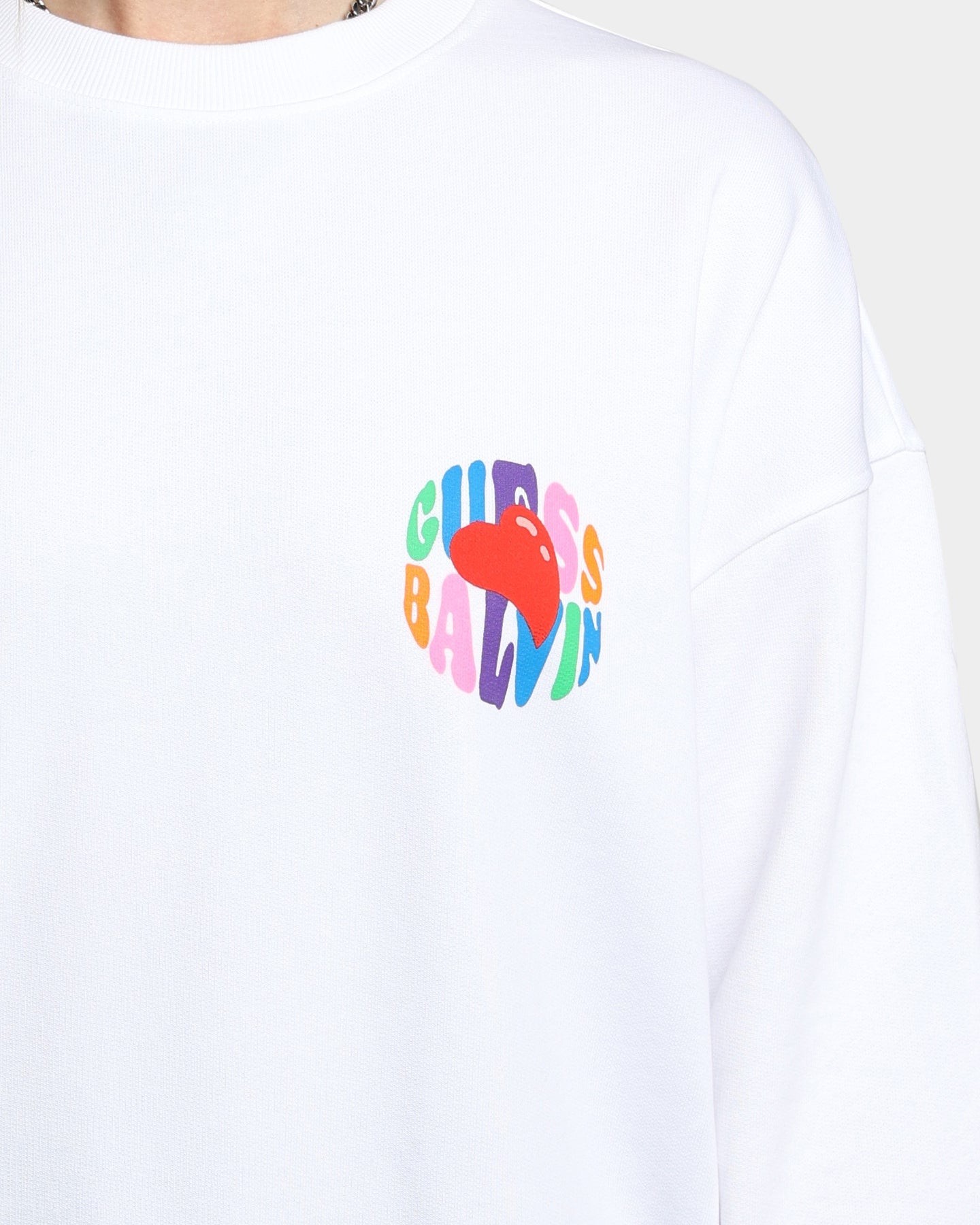 Guess Originals GUESS Originals X J Balvin Amor Sweat Shirt Pure White Style001