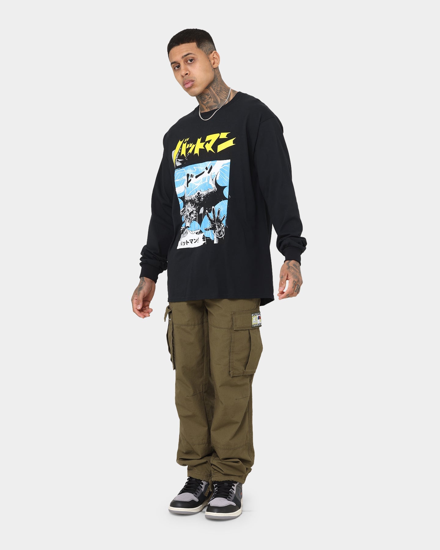 Goat Crew X Batman Batman The World Comic Long Sleeve T-Shirt Black