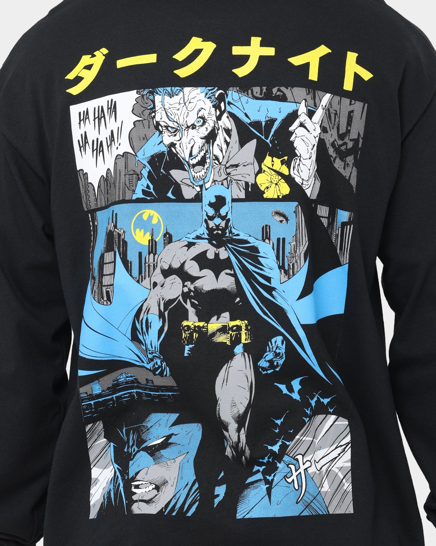 Goat Crew X Batman Batman The World Comic Long Sleeve T-Shirt Black