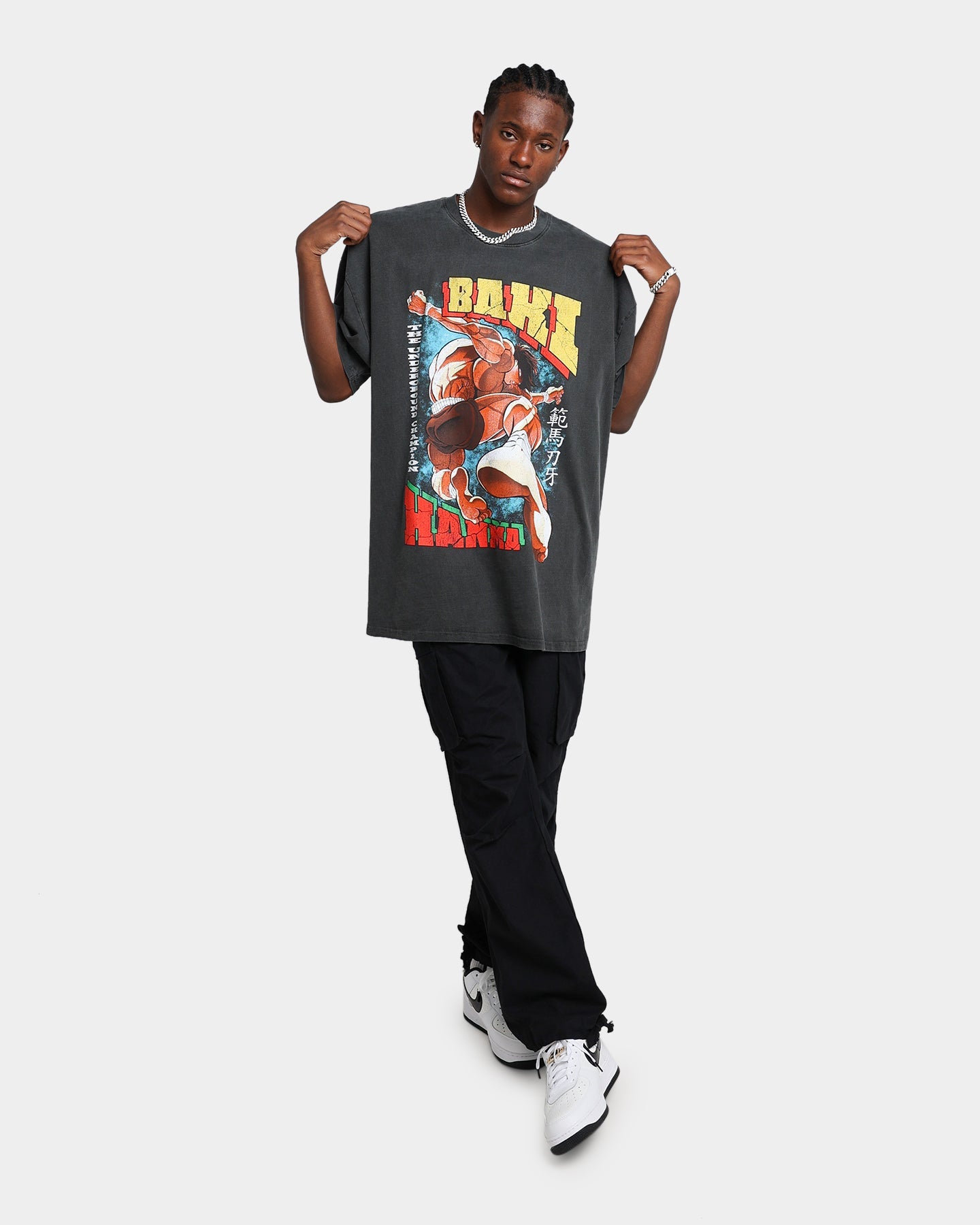 Goat Crew X Baki Hanma Baki Hanma Vintage Heavyweight T-Shirt Black Wash