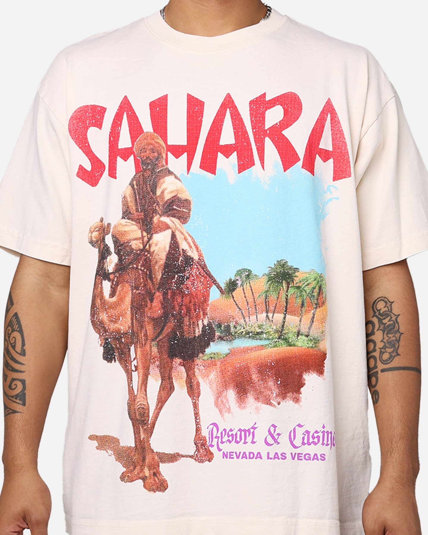 American Thrift Sahara Casino Vintage T-Shirt White