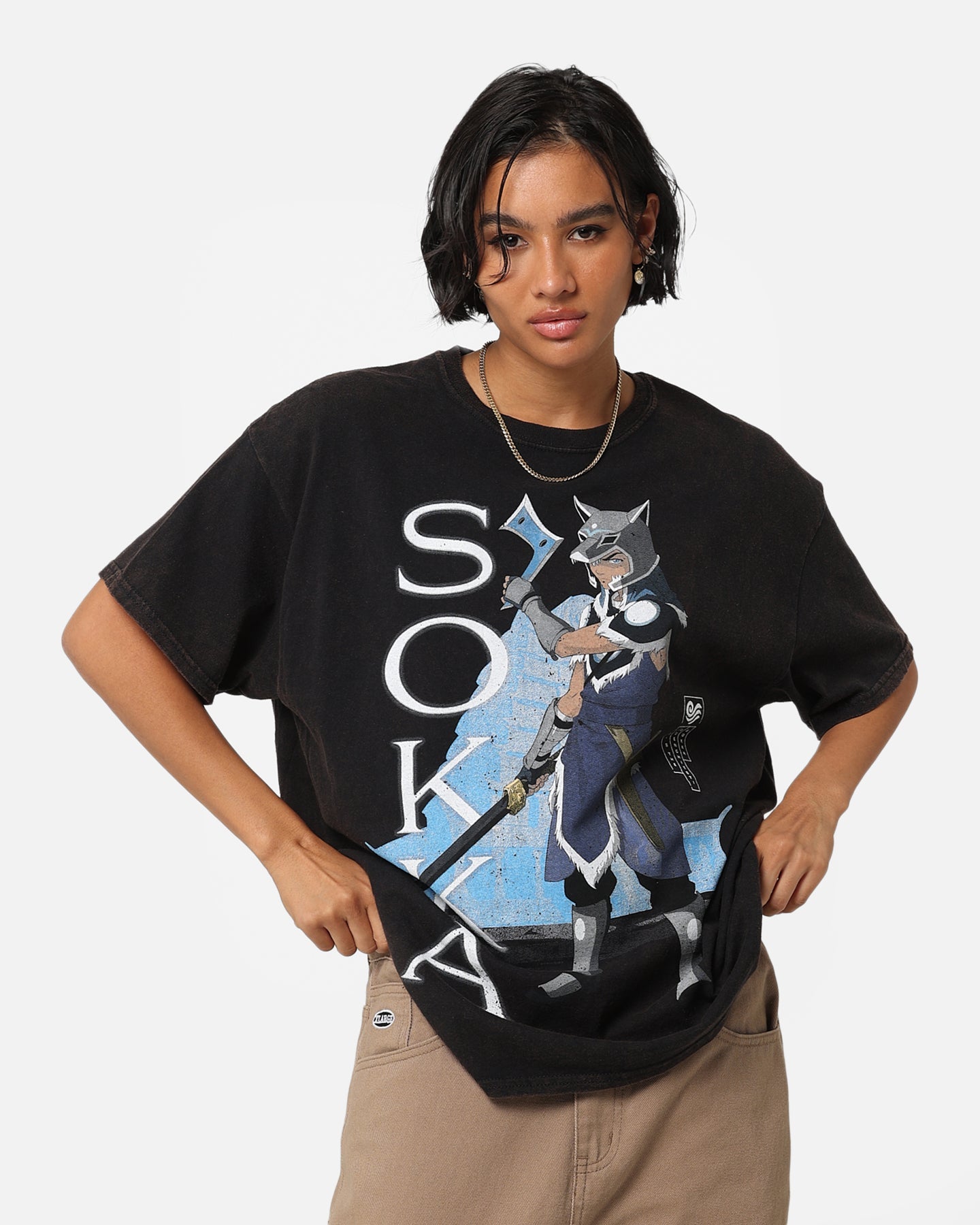 Goat Crew X Avatar: The Last Airbender Sokka Vintage T-Shirt Black Wash Style001