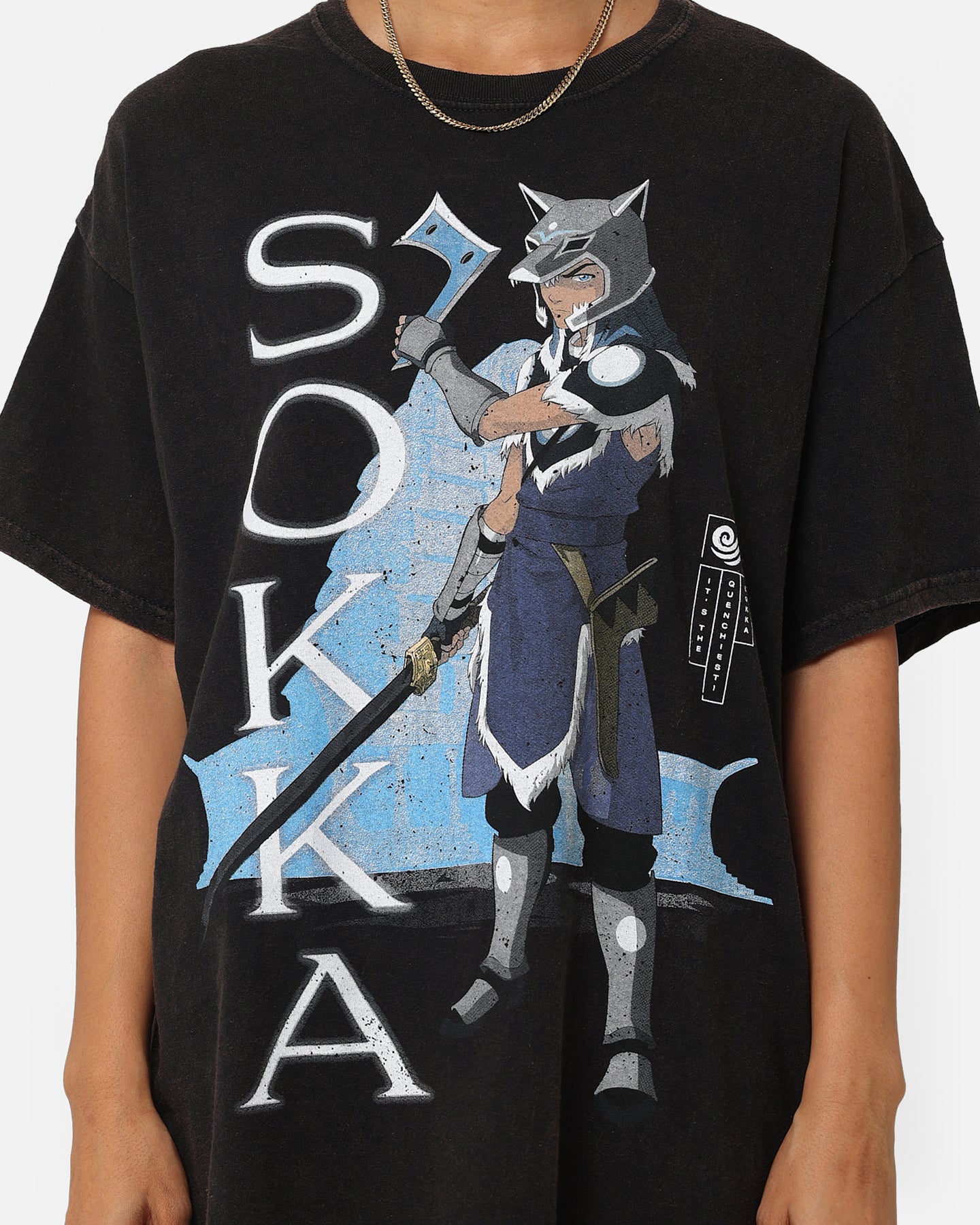 Goat Crew X Avatar: The Last Airbender Sokka Vintage T-Shirt Black Wash Style001