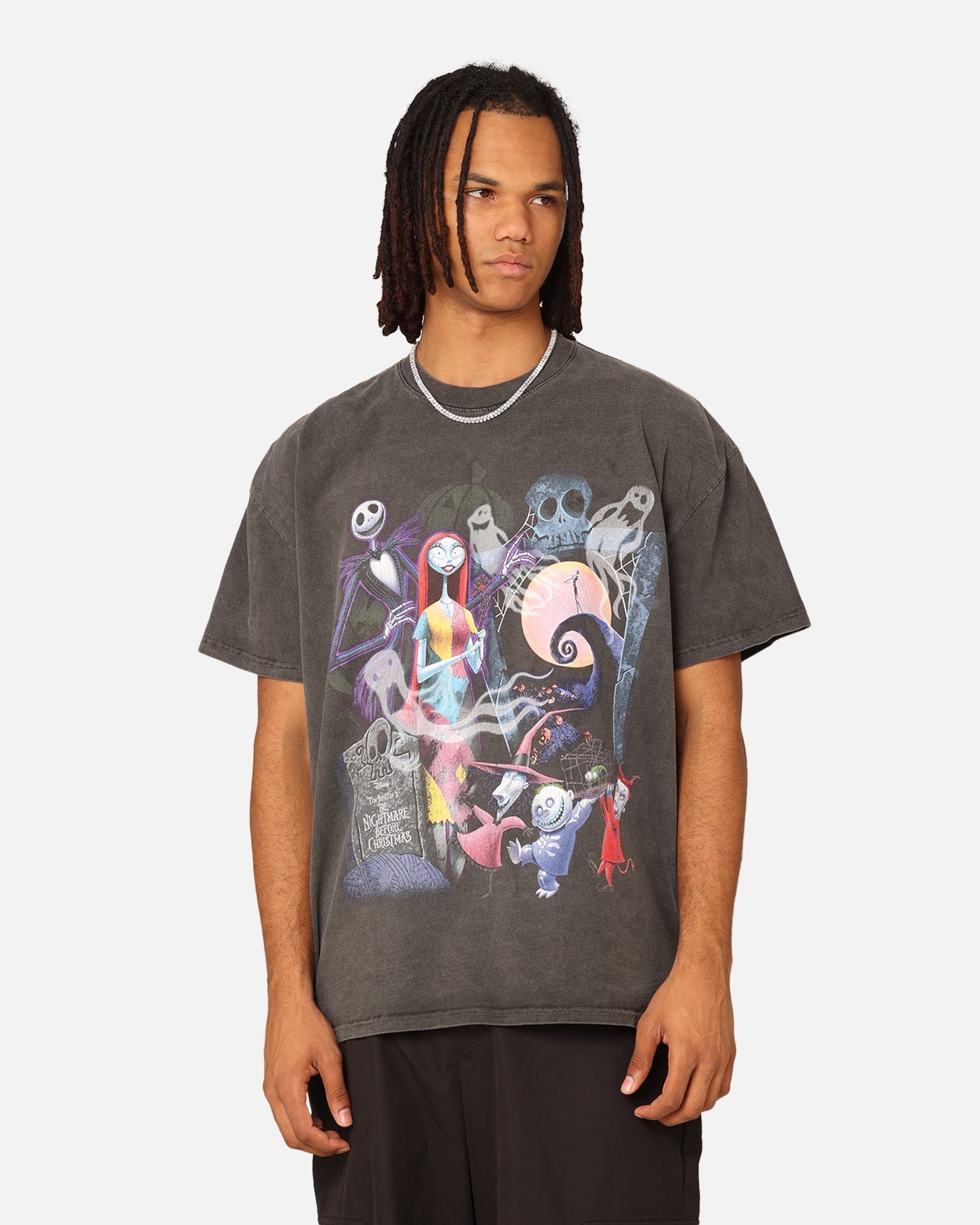 Goat Crew X The Nightmare Before Christmas Group Heavyweight Vintage T-Shirt Black Wash