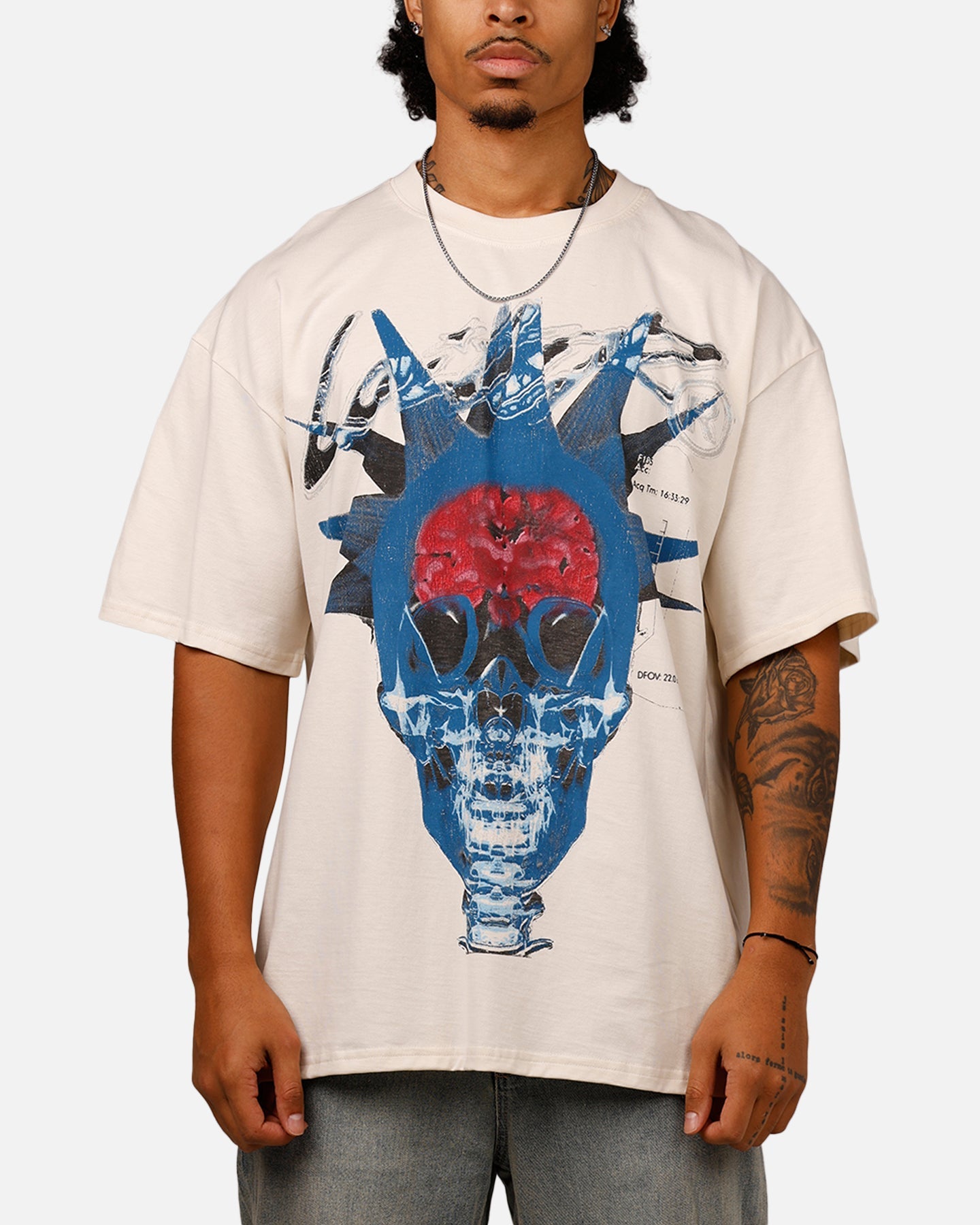 Loiter Brain Rot Vintage T-Shirt Off White