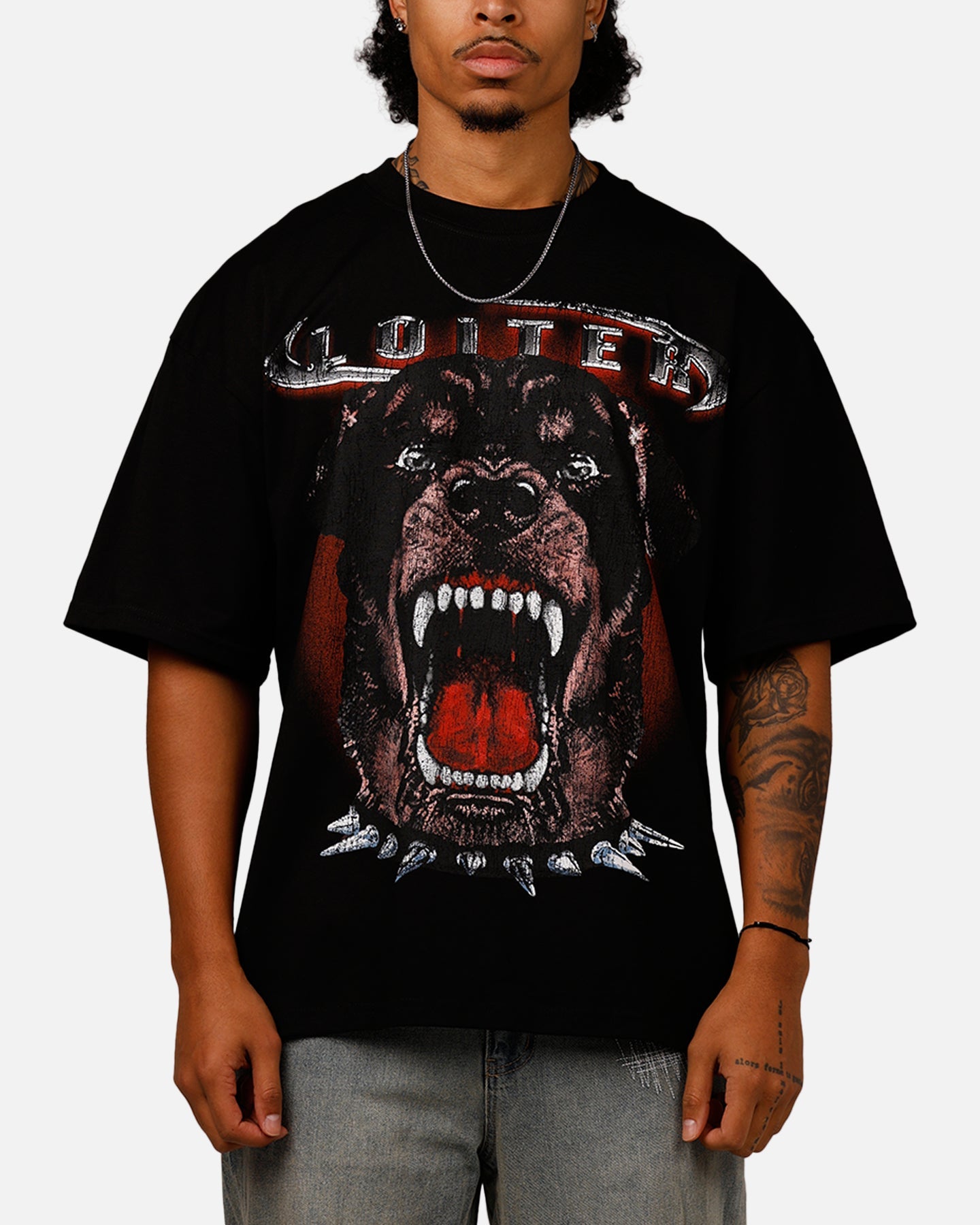 Loiter Dog House Vintage T-Shirt Black