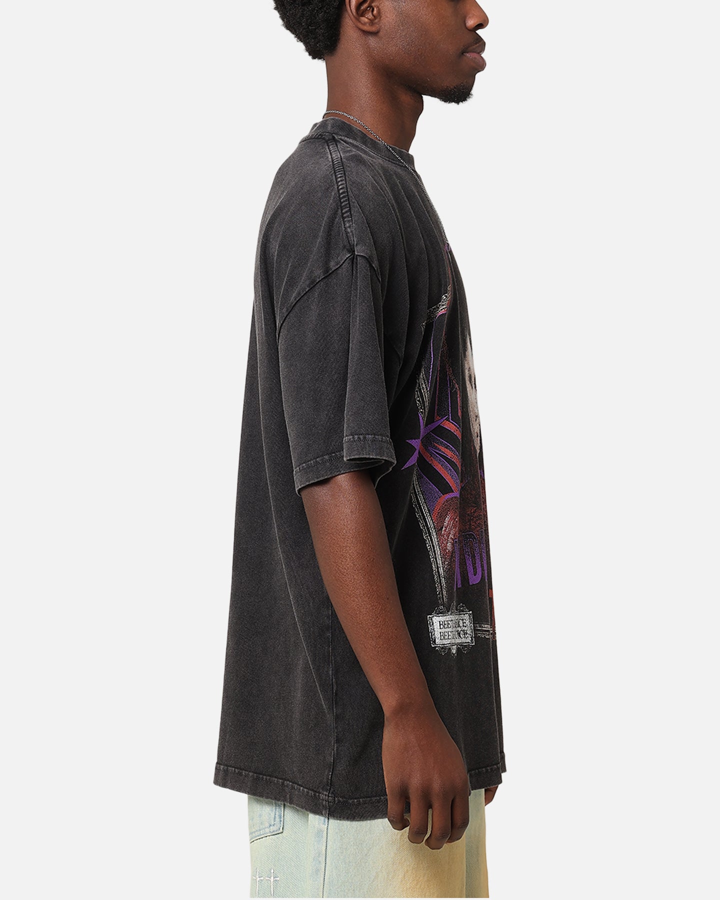 Goat Crew X Beetlejuice Lydia Vintage T-Shirt Black Acidwash