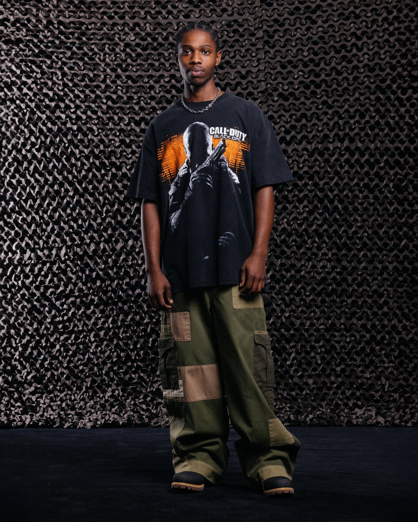 Goat Crew X Call Of Duty Black Ops 2 Vintage T-Shirt Black Acidwash