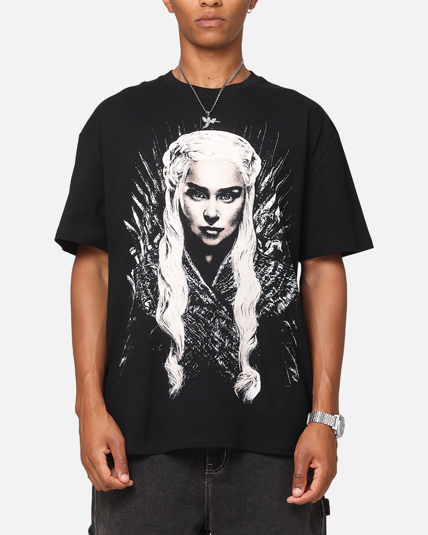 Goat Crew X Game Of Thrones Mother Of Dragons Vintage T-Shirt Black Acidwash