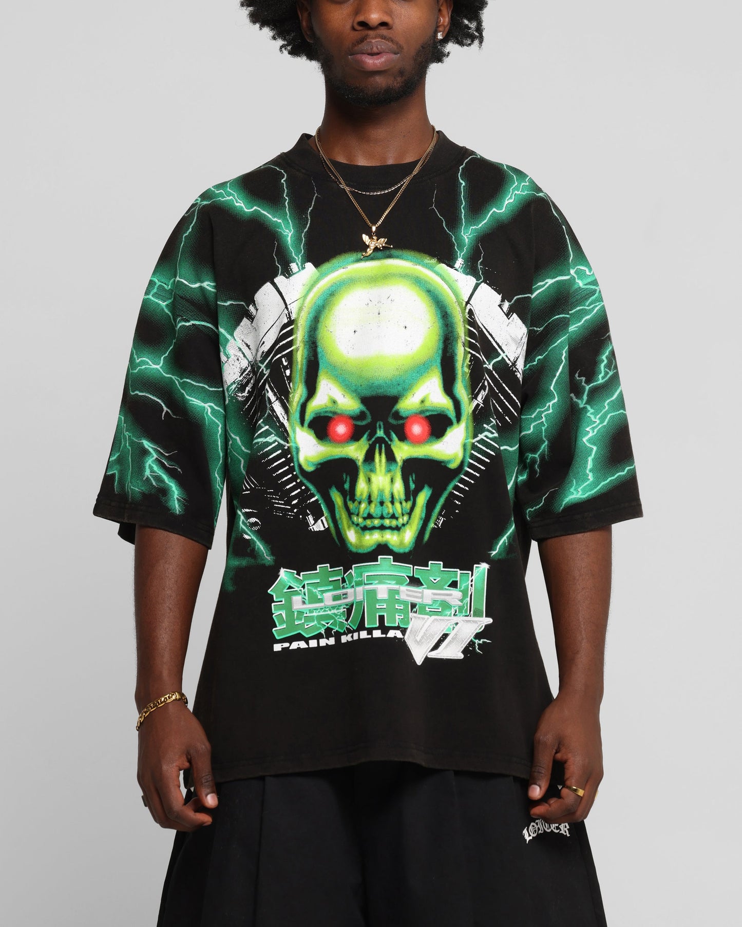 Loiter Greaser Vintage T-Shirt Black/Green