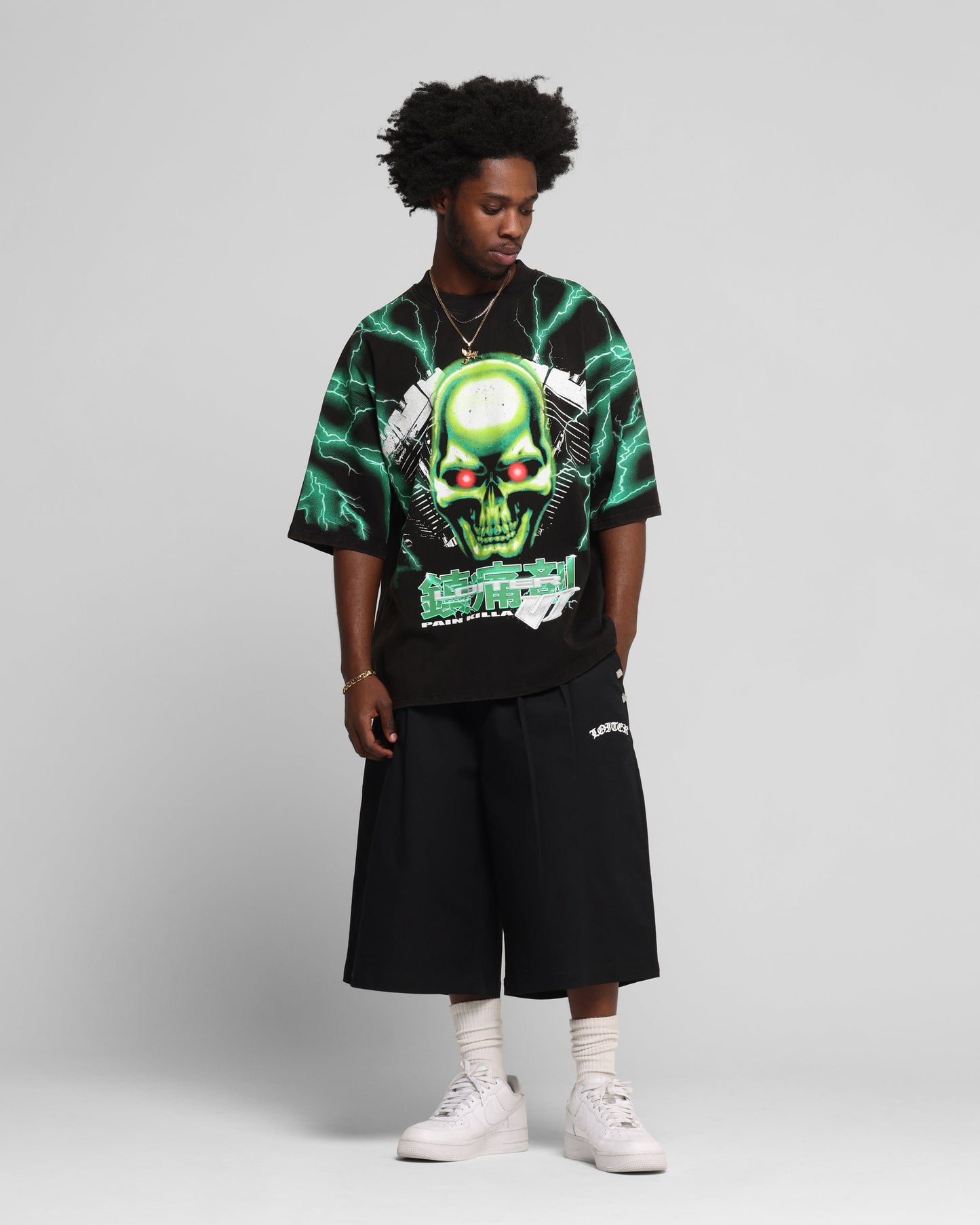 Loiter Greaser Vintage T-Shirt Black/Green