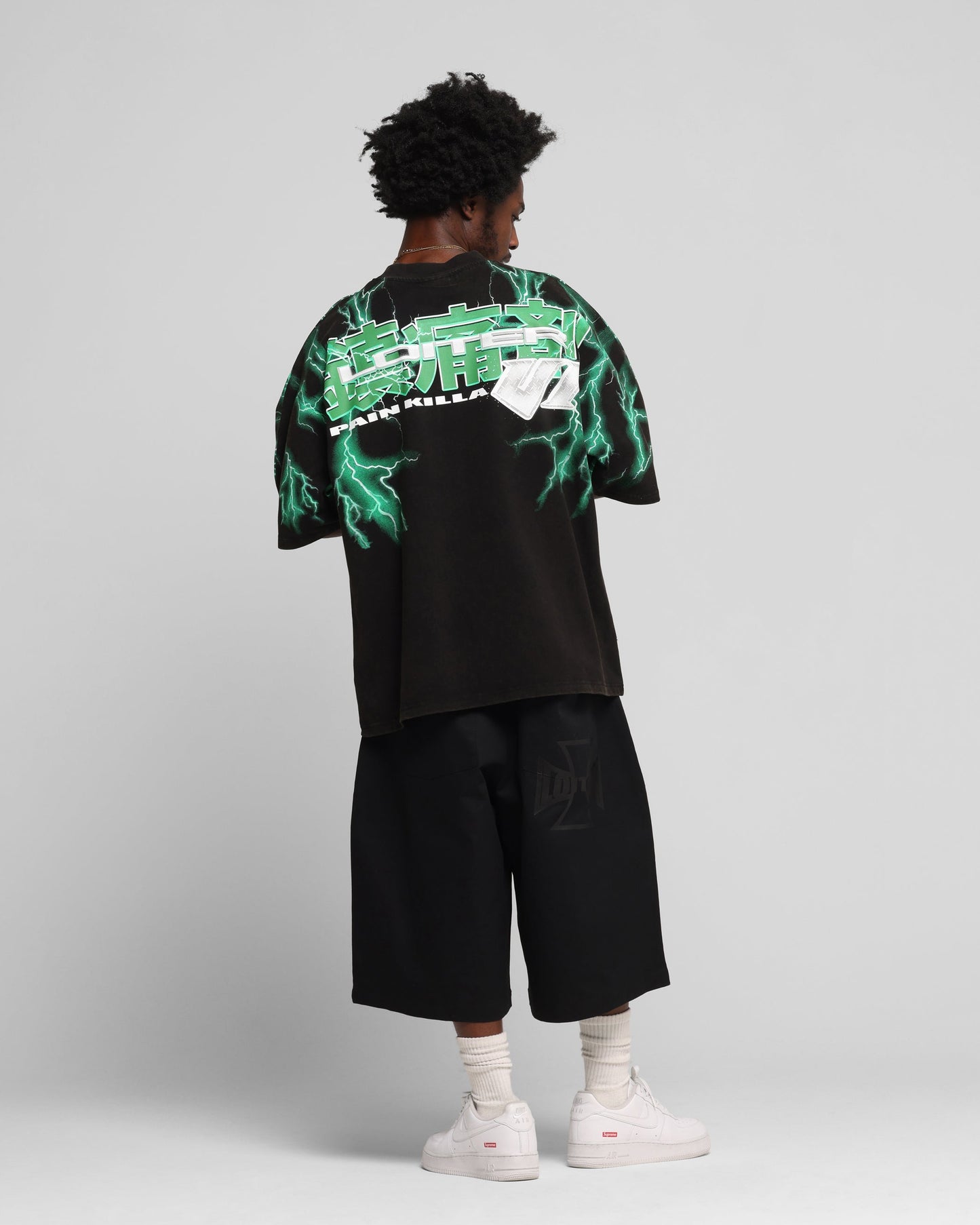 Loiter Greaser Vintage T-Shirt Black/Green