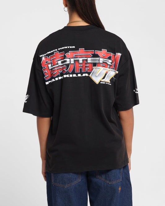 Loiter Fighter Vintage T-Shirt Vintage Black Style001