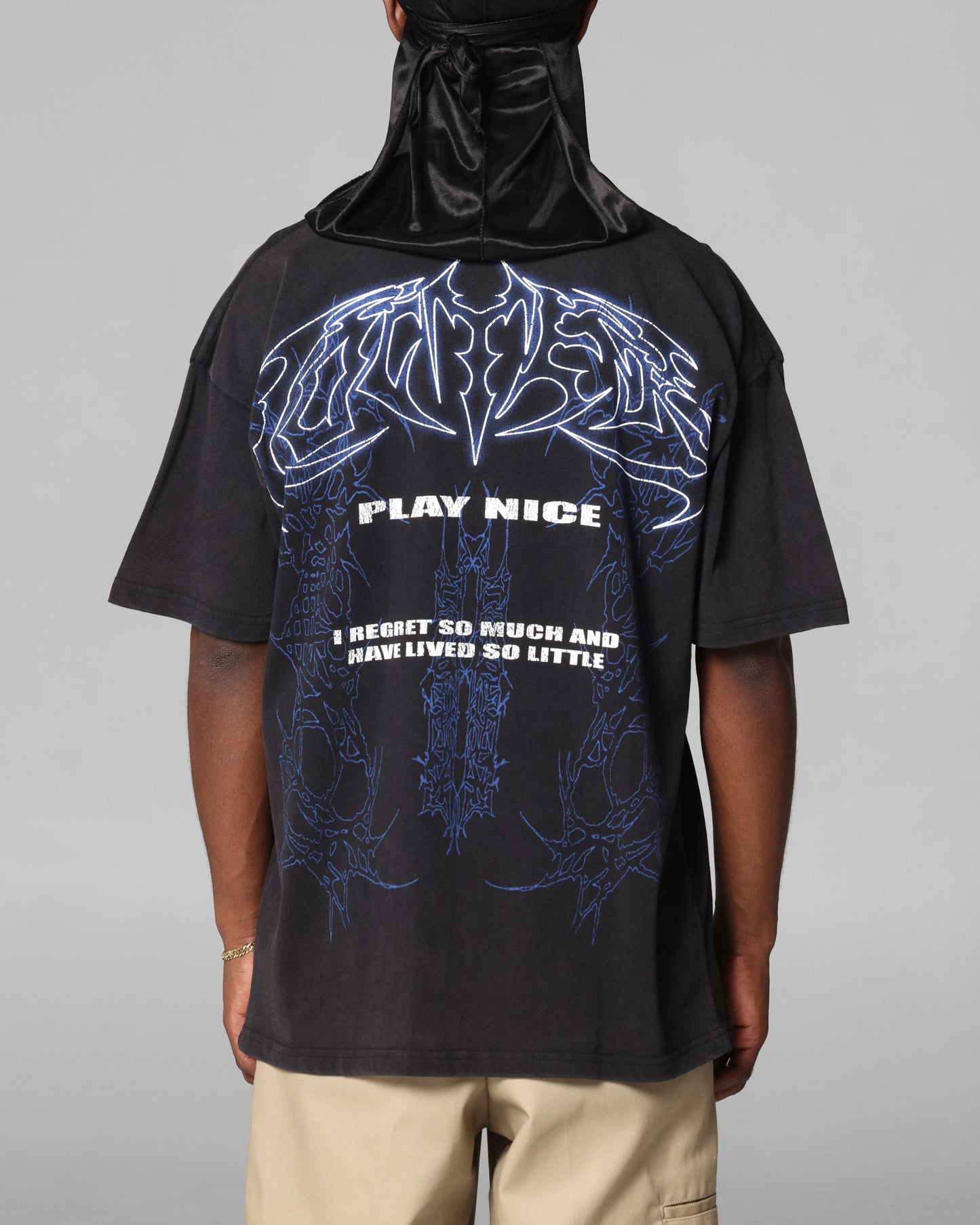 Loiter Dog Pound Vintage T-Shirt Black Acidwash