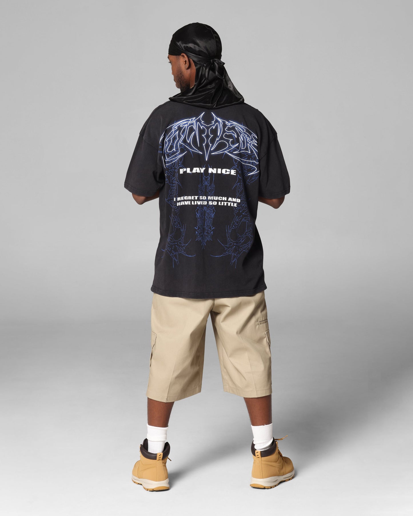 Loiter Dog Pound Vintage T-Shirt Black Acidwash