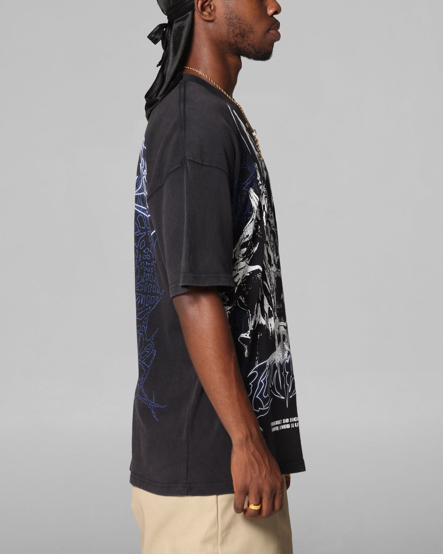 Loiter Dog Pound Vintage T-Shirt Black Acidwash